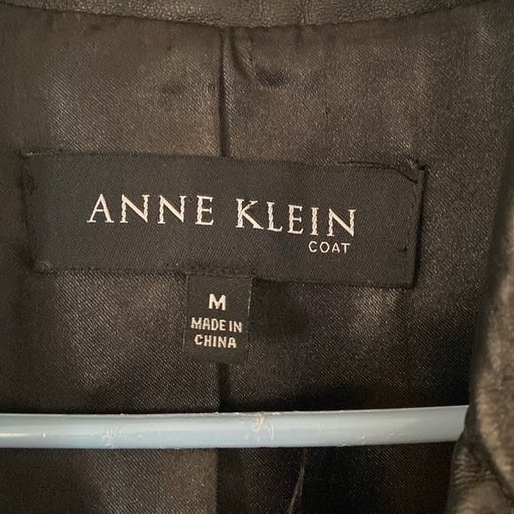 Anne Klein Leather Coat - Picture 3 of 11